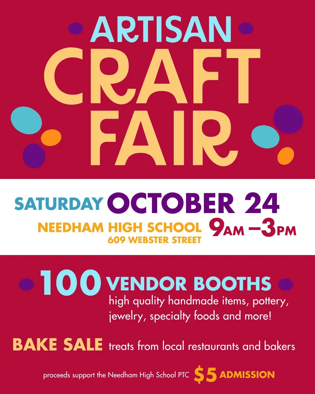 2026 Needham Craft Fair and Bake Sale