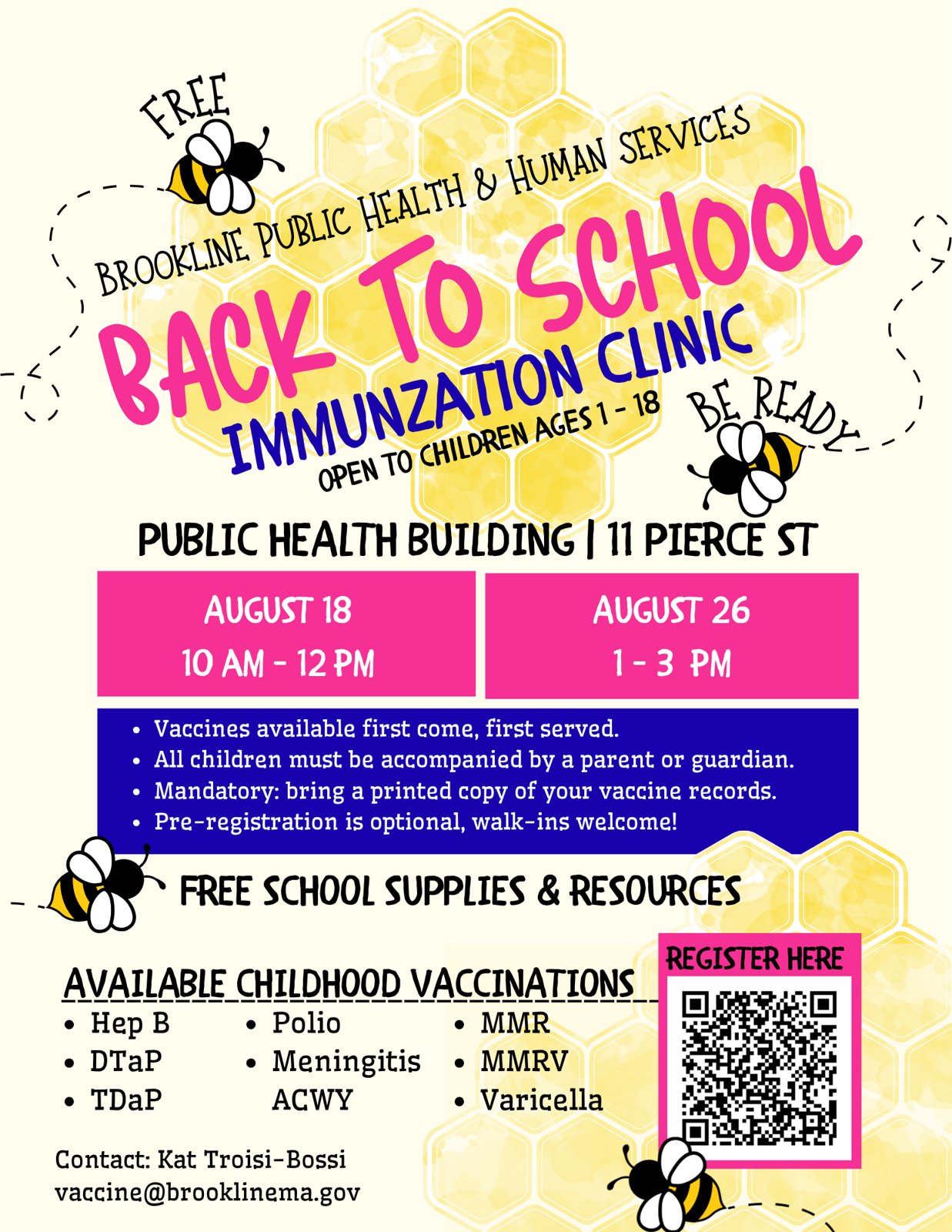 Back to School Immunization Clinic