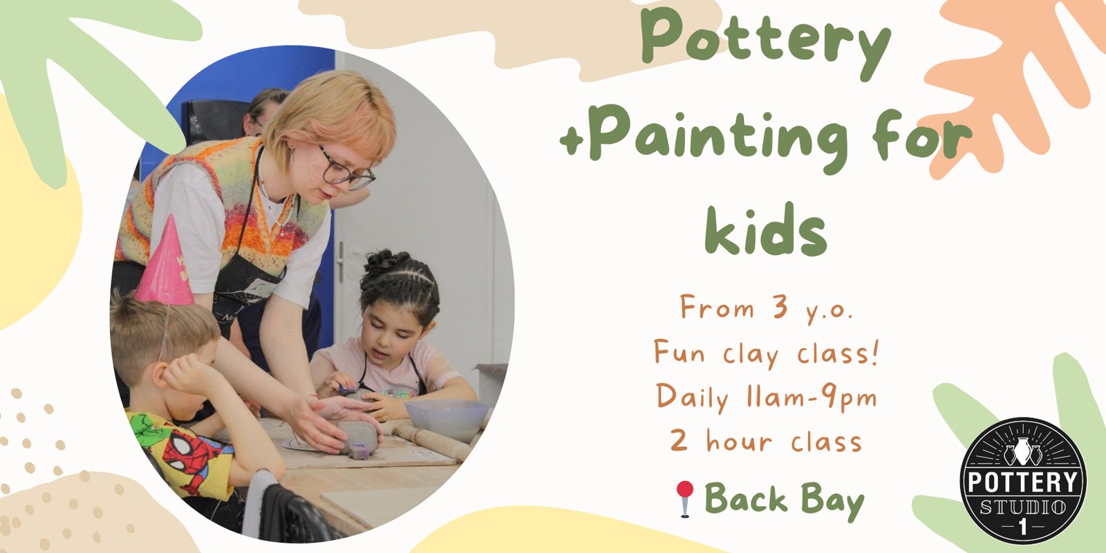 Pottery + Painting Class For Kids - Back Bay