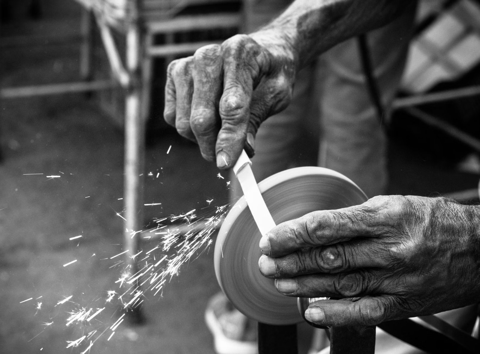 Knife Sharpening at the Farmers Market