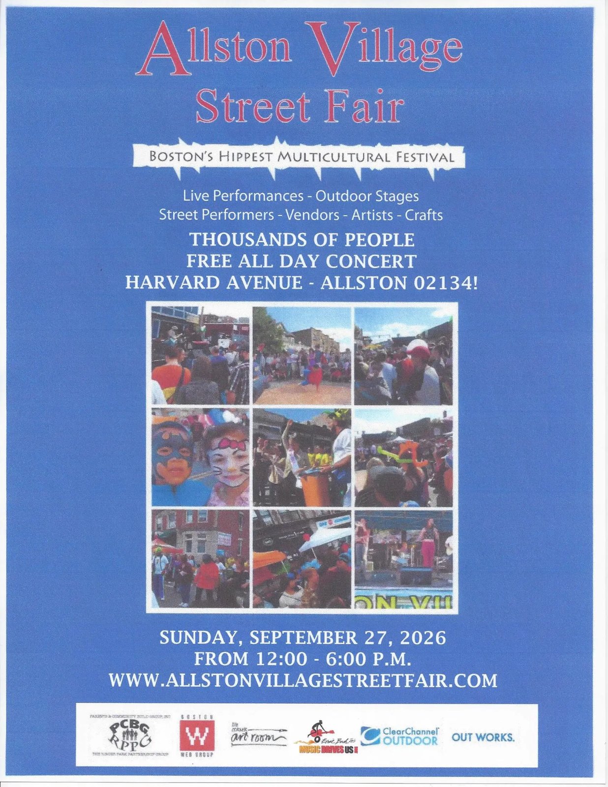 16th annual FREE 6 block Allston Village Street Fair Festival