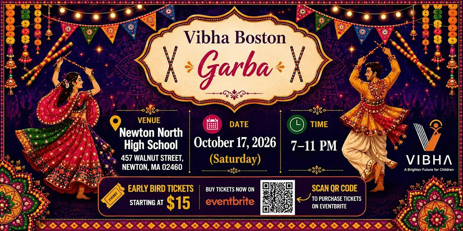 Vibha Boston Garba 2026 - An Evening of Dance, Culture & Giving