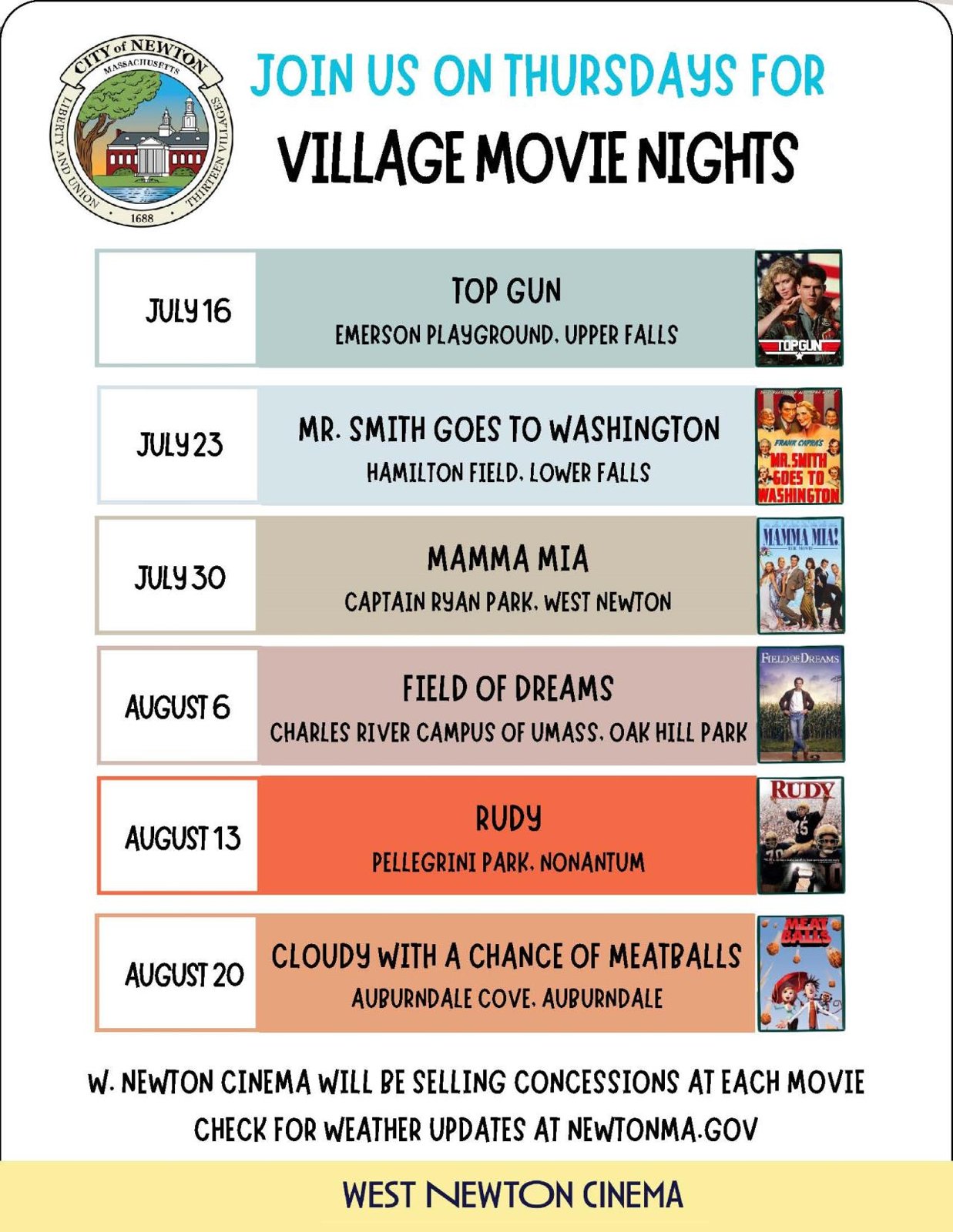 Village Movie Nights - Pellegrini Park