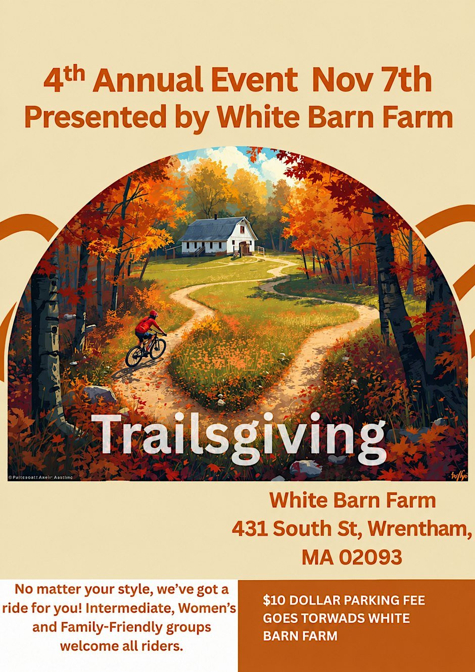 Trailsgiving Group Ride At White Barn Farm