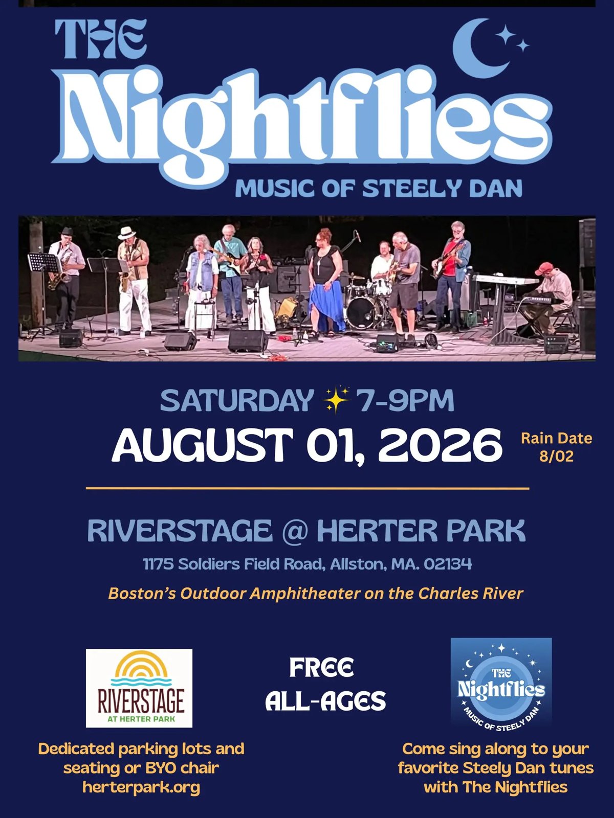 FREE Outdoor Concert with The Nightflies (music of Steely Dan)