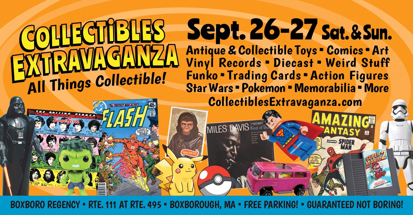 Collectibles Extravaganza - Comics Toys Records Sept. 26-27 Boxboro MA
